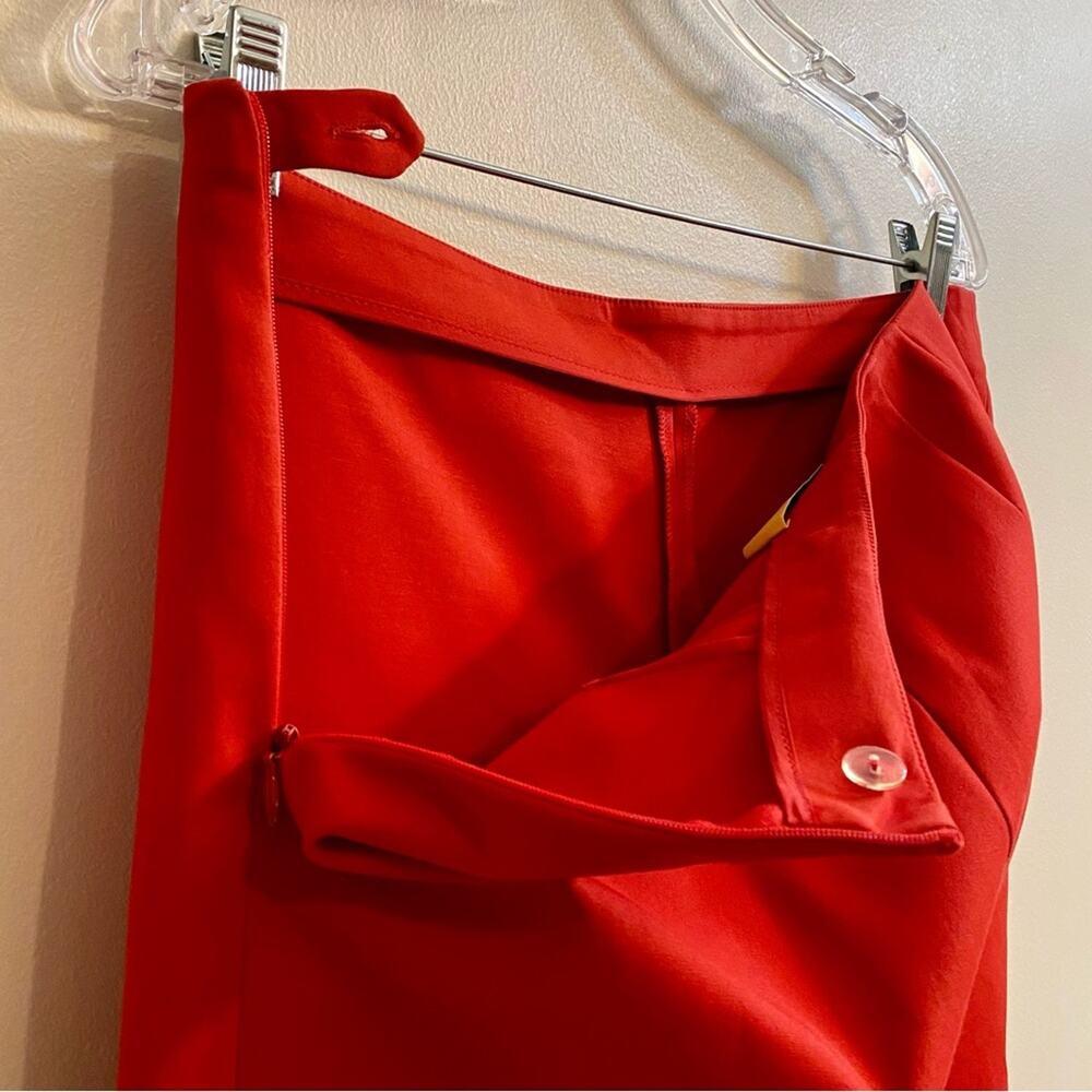 St. John Yellow Label Red Capri Pants High Waisted Women’s 10‎ Made in the USA - Picture 6 of 16